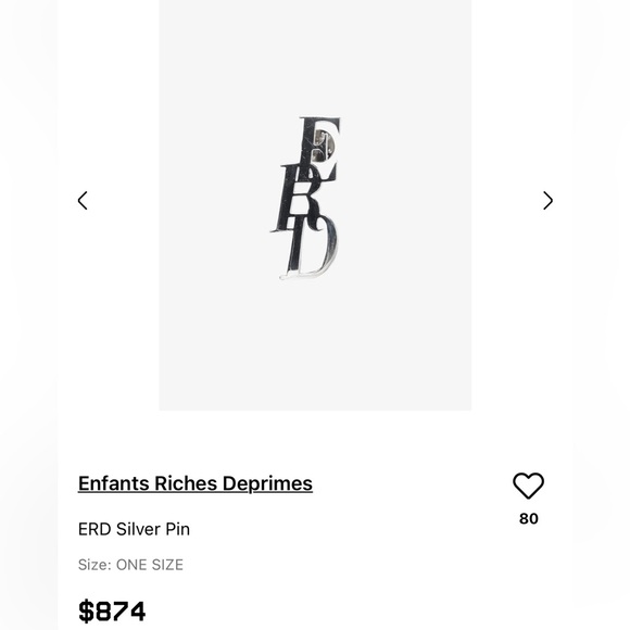 Enfants Riches Deprimes • Large Monogram Brooch - Picture 6 of 6